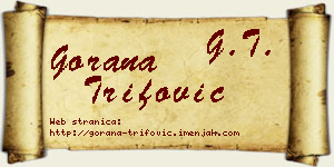 Gorana Trifović vizit kartica